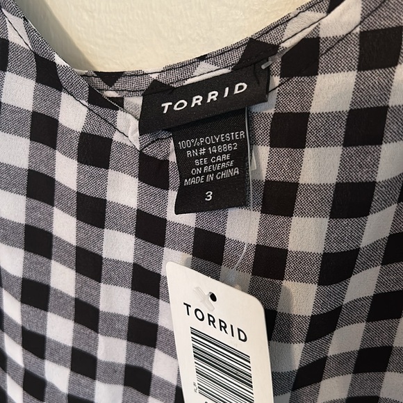 NWT Torrid 3 Gingham Georgette O Ring Cami - Picture 3 of 6